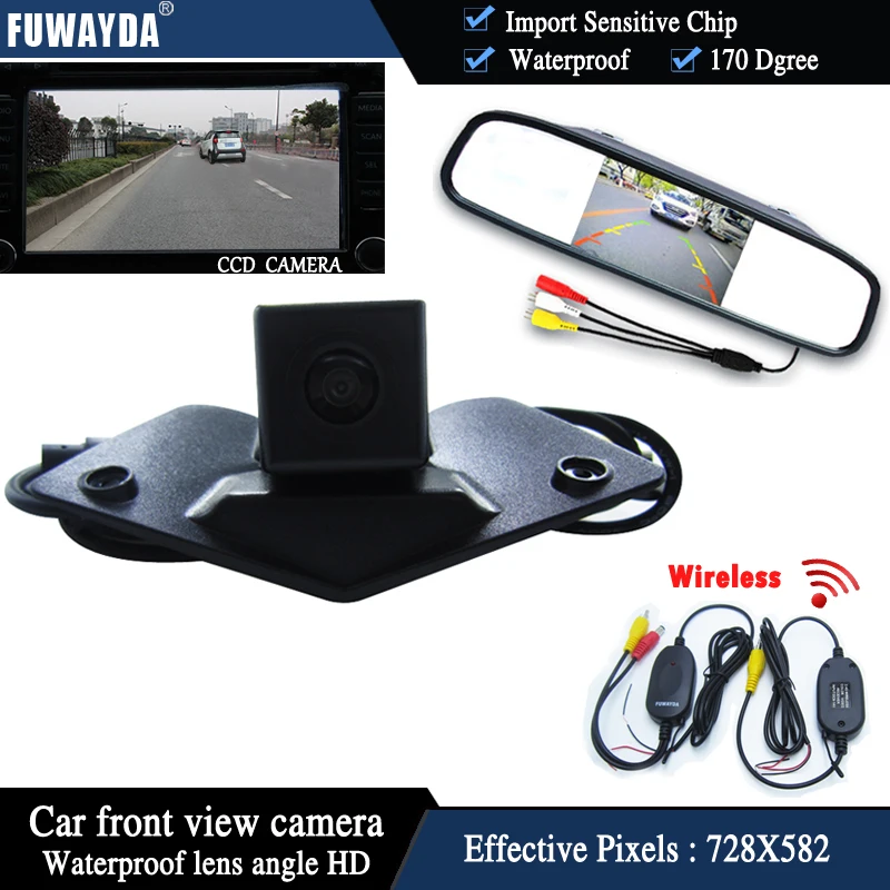 FUWAYDA Car front View Monitor+Vision ccd front view Camera for Benz Mercedes Vito VianoA B C E G GL SLK GLK SL R GLA CL CLA AMG