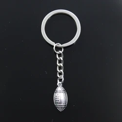 Fashion Keychain 22x10mm Rugby Football Pendants DIY Men Jewelry Car Key Chain Ring Holder Souvenir For Gift