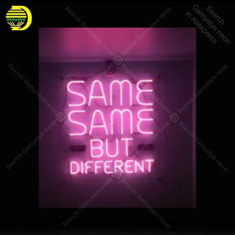 

Neon Sign for Same But Different Neon Bulb sign handcraft Signboard Hotel Restaurant Neon light bulb sign Light up wall Lamps