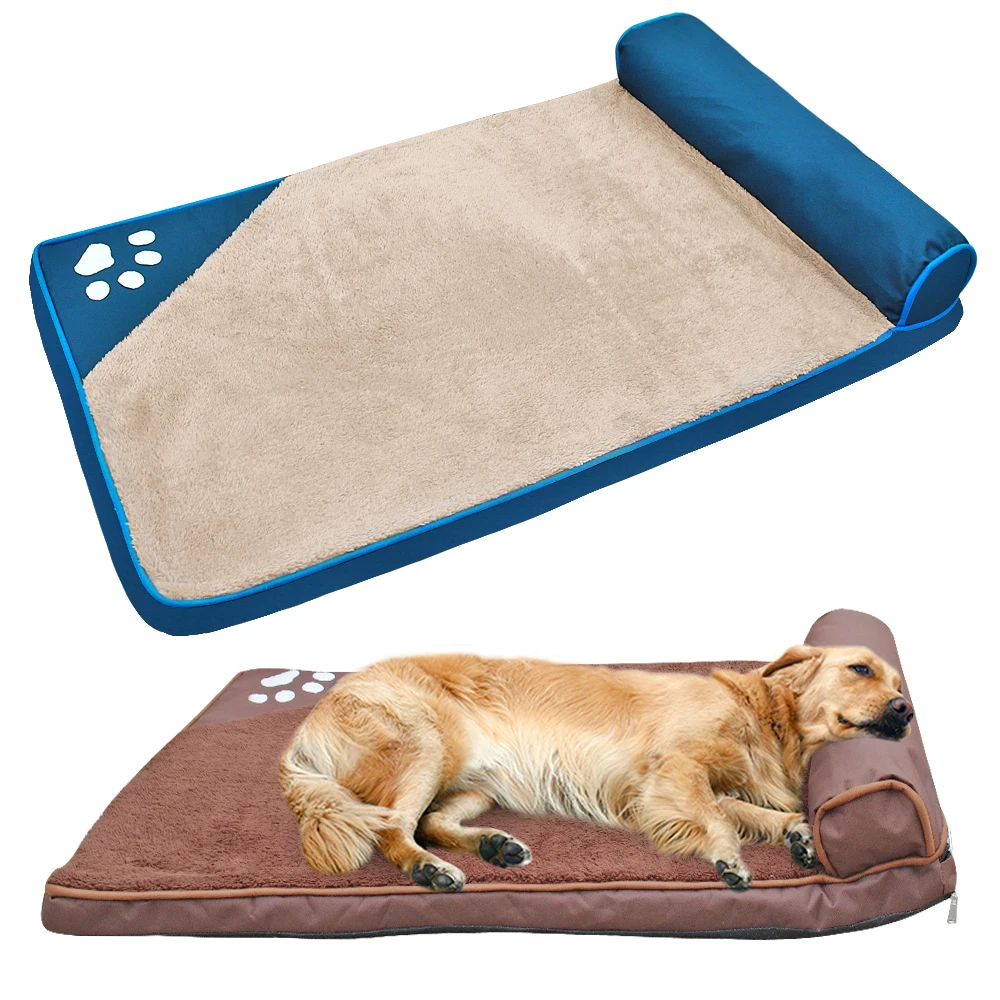 Dog Bed For Large Dogs Pet House Sofa Mat Dogs Beds With Pillow Kennel Soft Pet Cat House Blanket Cushion For Husky Labrador