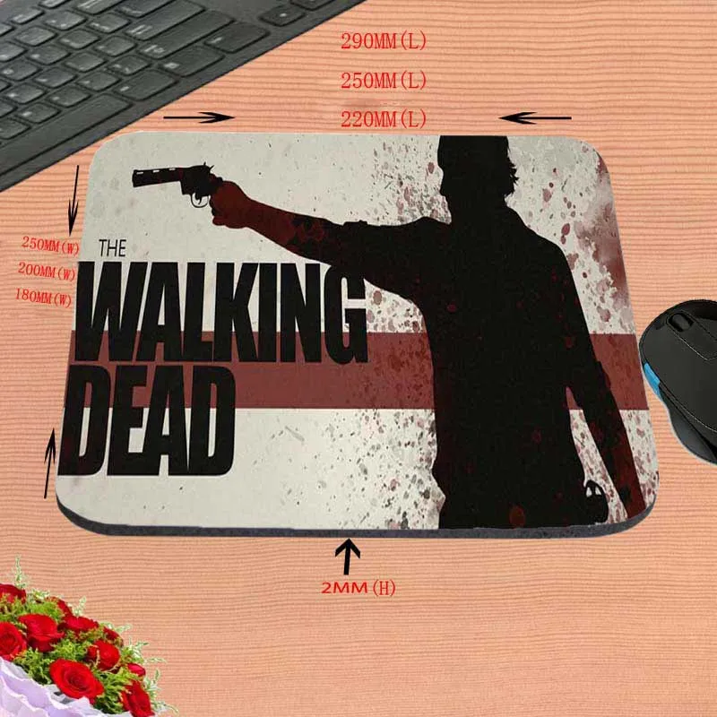 Walking Dead Anti-slip Customized Rubber Mouse Pad Computer Pc Gamer Nice Gaming 22x18cm Desk Mat Gaming Accessories Mouse Mats