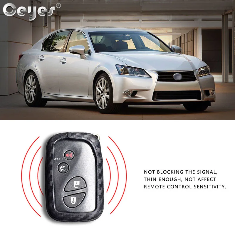 Ceyes Car Styling Smart Remote Silicone Carbon Fiber Key Shell 3 4 Buttons Cover Case For Lexus RX LX GX ES250 RX270 Accessories