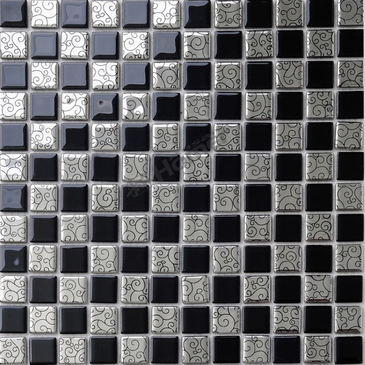 express shipping free!! silver and black crystal glass mosaic tiles, kitchen backsplash, Homer Mosaic