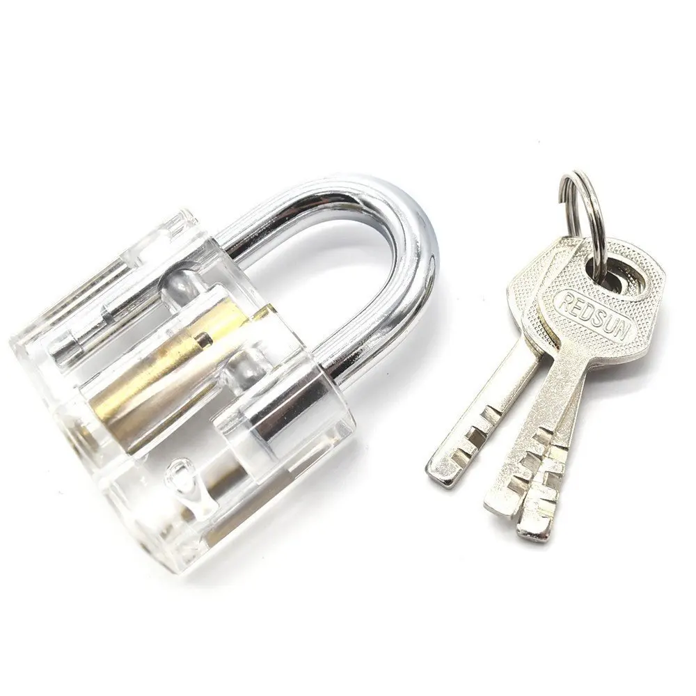 6pcs/set Transparent Visible Cutaway Practice Padlock Door Lock Pick Training Skill For Locksmith Cerradura