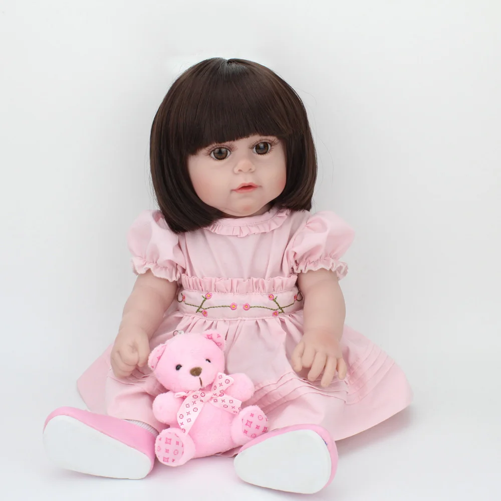 NPK Reborn Baby Doll Full Body Silicone 17 Inch vinyl girl reborn toddler Realistic Dolls Kids Toys For Girls New Years gifts