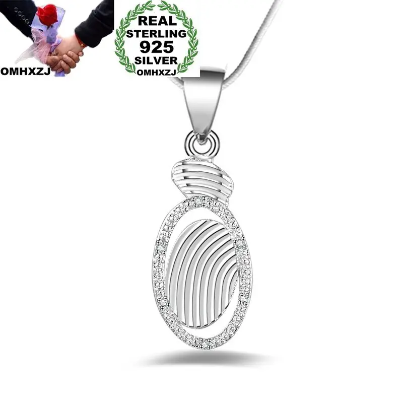 Ожерелье OMHXZJ из серебра 925 пробы с фианитом AAA