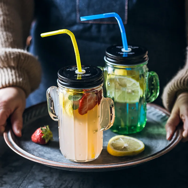 

Novelty Cactus Coffee Cup Juice Mug Hot Cold Drinks Cocktail Goblet With Lid Opuntia Cold Drinks Glass Champagne Bar Drinkware