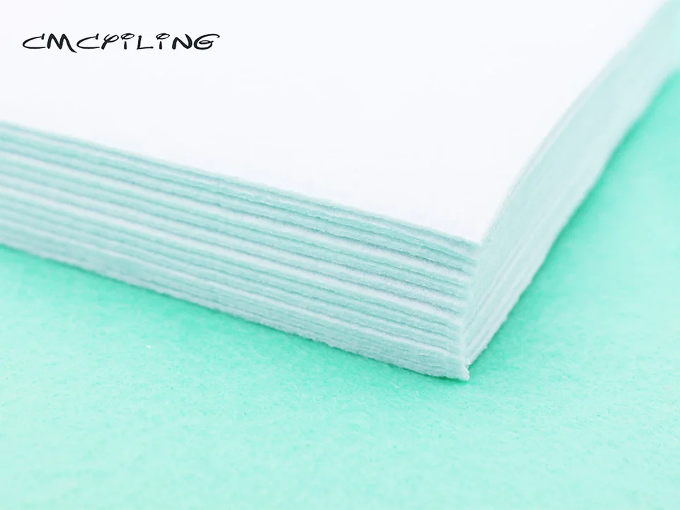 CMCYILING 10 Teile/satz 20*30cm Weißen Filz 1,5 MM Dicke Polyester Tuch Für DIY Nähen Handwerk Sammelalbum Fühlte blatt Stoff – Detail 2