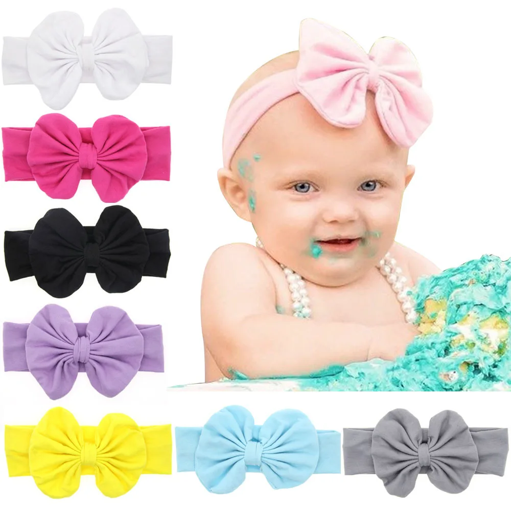 

2017 Baby Bowknot Headband For Girls Boys Headwrap Toddler Headband Baby Turban Headband Infant Bows Headband