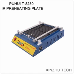 Precalentador PCB de T-8280, estación de precalentamiento por infrarrojos IR, placa de precalentamiento, estación de retrabajo SMD, reparación de soldadura de 0-450 grados Celsius, 110V/220V