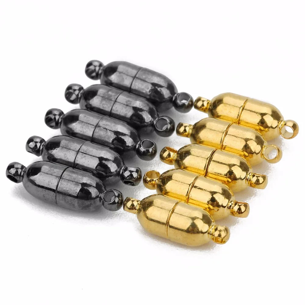 LOULEUR Hohe Qualität 5Pcs Starke Magnetische Haken Für Halskette Armband Gun Schwarz Schnalle Anschlüsse Für DIY Schmuck Erkenntnisse – Detail 8