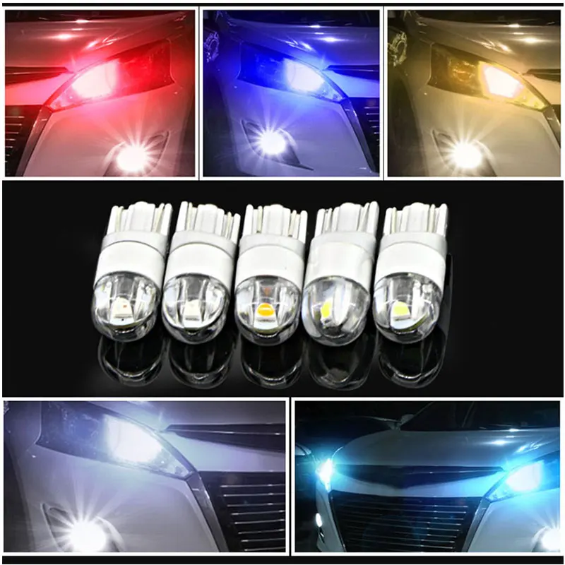 2Pcs T10 W5W for Samsung Chip white LED Eyebrow Eyelid Light Bulb For Opel Astra h j g Corsa Zafira Insignia Vectra b c d