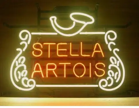 Custom Made STELLA ARTOIS Glass Neon Light Sign Beer Bar