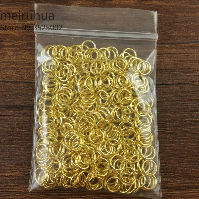 20g /bag 4 5 6 7 8 10 12 14mm Metal Jump Rings Silver/Gold/Bronze Color Split Rings Connectors For Diy Jewelry Finding Making