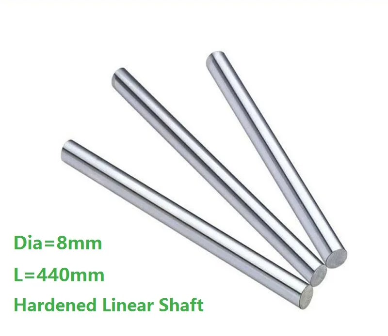 

50pcs/lot Dia 8mm shaft 440mm long Chromed plated linear shaft hardened shaft rod bar rail guide for 3d printer cnc parts