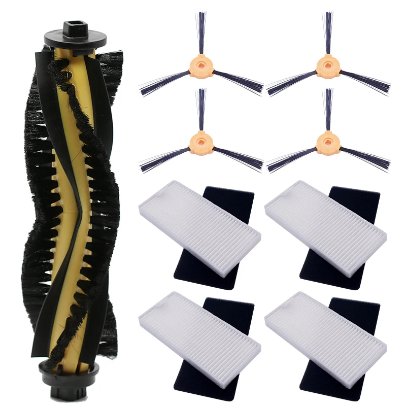 1 cepillo primario + 4 filtros de polvo hepa + 4 cepillos laterales para 1 pieza para Ecovacs robot DEEBOT N79 N79S piezas de filtro de aspiradora