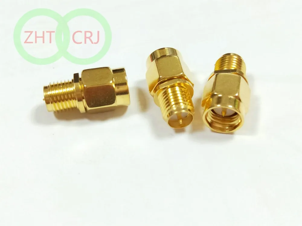 copper SMA male plug to RP-SMA female plug straight RF connector