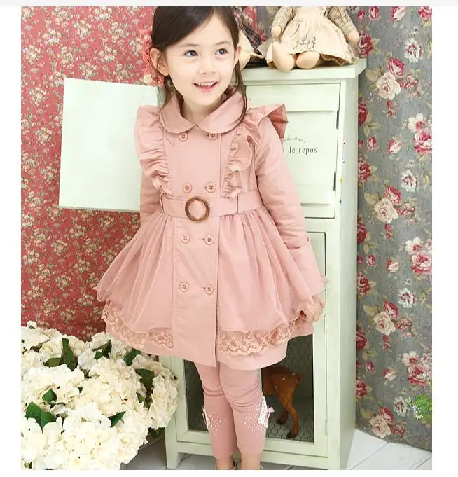 Girls\' fashion flower coat 2