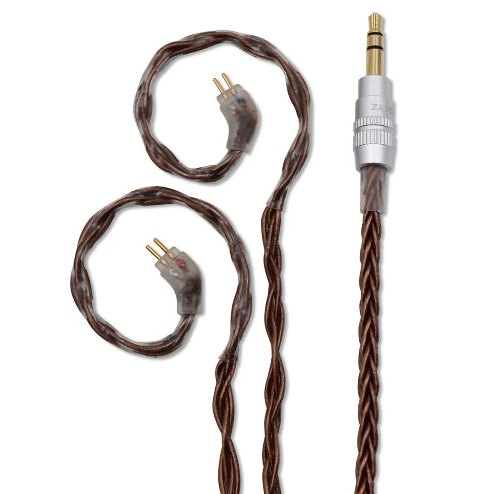 BQEYZ 8 Core Single Crystal Copper-plated Sliver Wire 0.78mm mmcx Upgarted Earphones Cable for TFZ CCA KZ LZ TIN HIFI