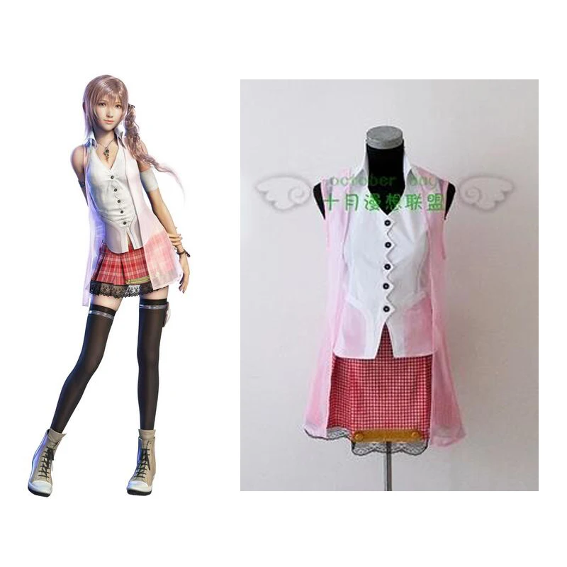 2016 Sierra Cosplay Costume Final Fantasy FF XIII 13 Serah Farron Halloween Fantasia Cosplay Costumes For Women