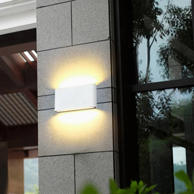 Modern Led Waterproof Outdoor Wall Lamp IP65 Aluminum 6W/12W LED Wall Light Indoor Decorated Wall Sconce