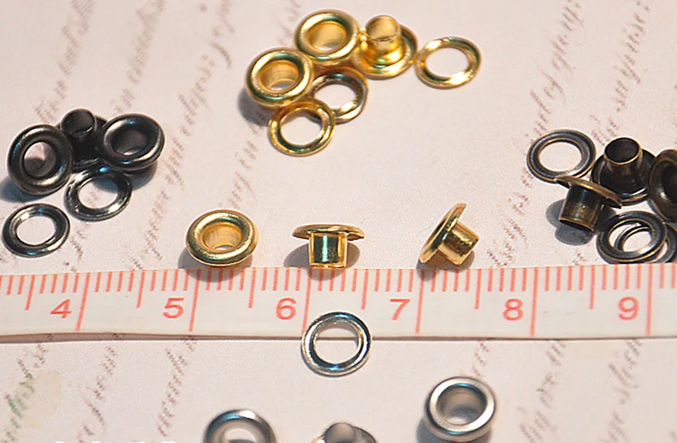 Inner diameter 3mm copper DIY garment eyelets with washers 4 color choices scrapbooking eyelets for garment or bags 160sets/lot