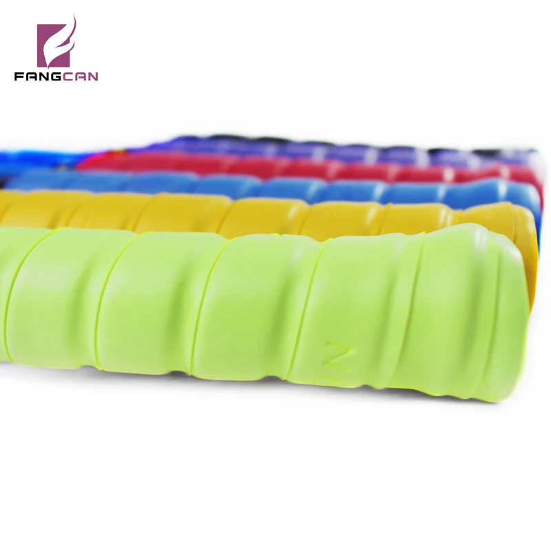 FANGCAN 6PCS Tacky PU Tennis Grip Cushion Badminton Squash Racket Over Grip with Foam Ridge