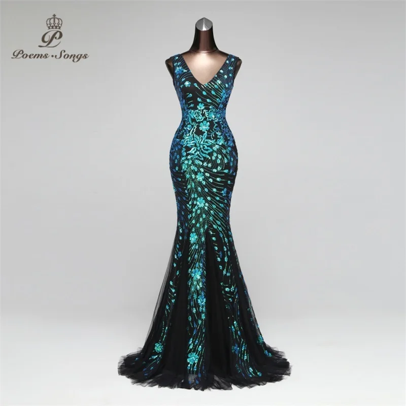 Elegant Mermaid Evening Dress prom gowns Formal Party dress vestido de festa Luxury robe longue vestido de festa longo