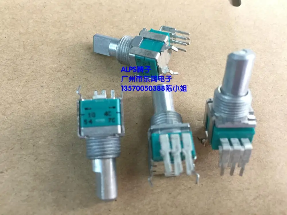 4pcs for ALPS  type RK09L precision potentiometer, double C100K axis long 15mm power amplifier potentiometer