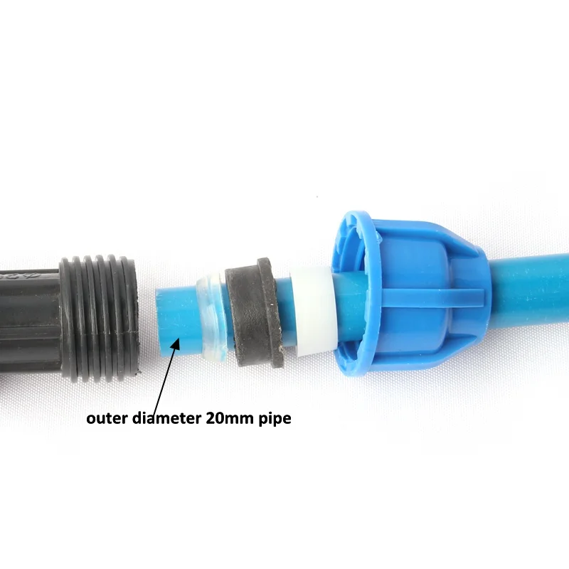 Plastic Quick Connector for PVC PPR Pipe Repair, Water Tube Joint, PE Garden Hose Adapter, Inside Diameter 20mm, NuoNuWell, 1Pc