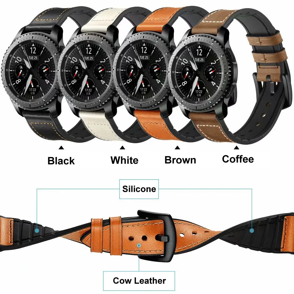 

Silicone With Rubber Sport Watch Band for Huami Amazfit 1 2 Strap for Samsung Gear S3 Bracelet for Huawei Watch 2P Bands