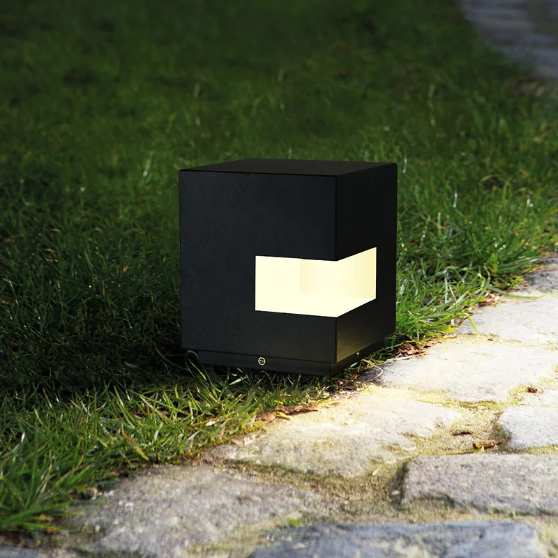 Cube type Aluminum led Lawn Lamp Outdoor Courtyard Lighting Garden Villa Landscape light Lawn lights  Waterproof Street Lamps