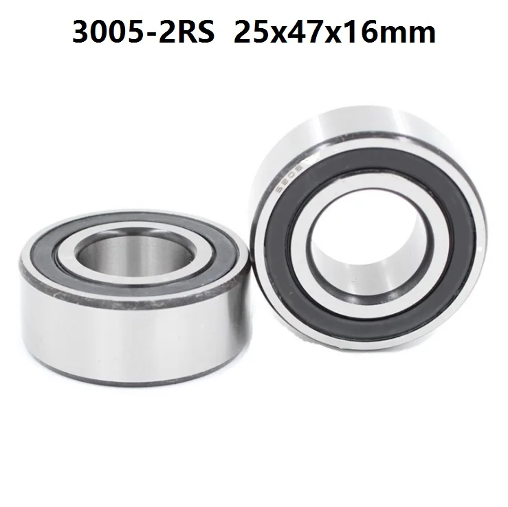 

10pcs 3005-2RS 3005RS 3005 2RS RS 25x47x16 mm Double Row Angular Contact Ball Bearing sealed 25*47*16mm