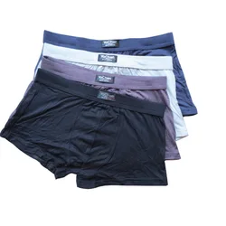 Mens Bamboo fiber Underwear Sexy Pure color Boxers Boxer shorts Mixed Color order