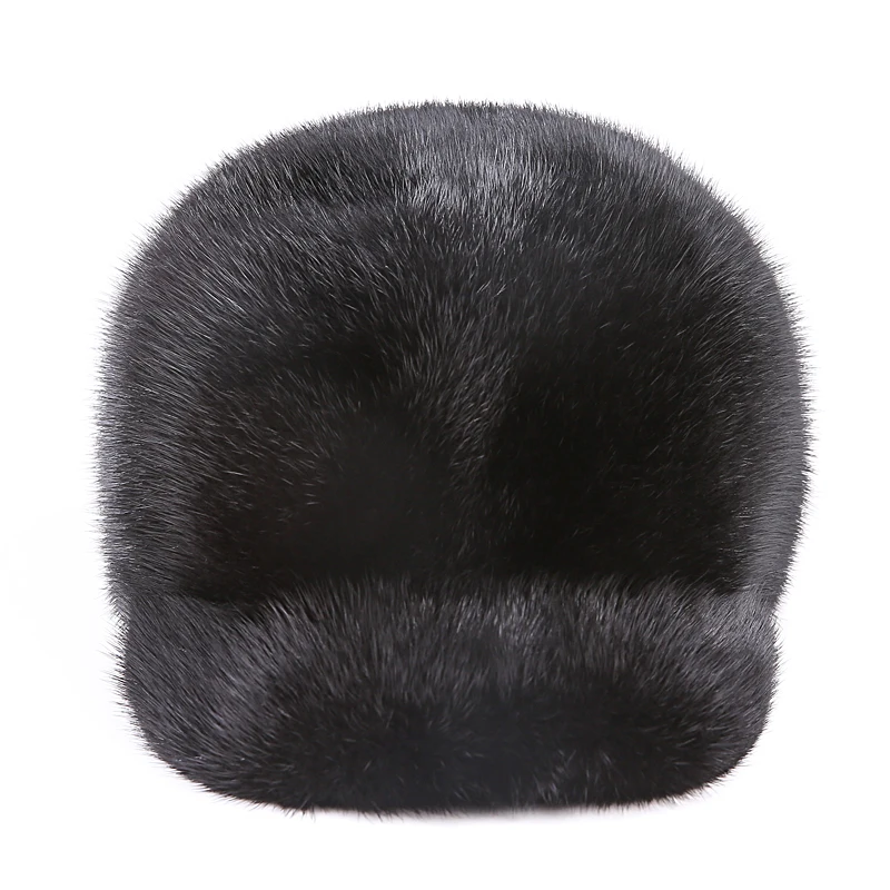 Mink mink hats integral skin fur hats mink mink hat men\'s Baseball Cap Hat peaked cap Knight