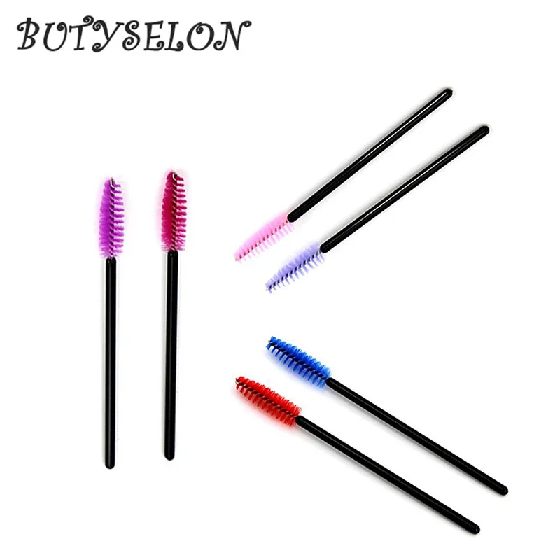 200pcs Disposable Eyelash Makeup Brush Mascara Wands Applicator Eyebrow Comb Microbrush Lash Extension Supplies Beauty Tools