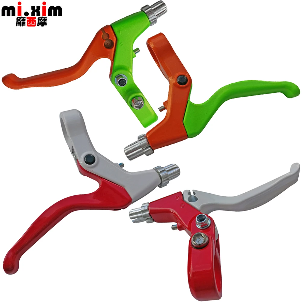 1Pair Lightweight Aluminum Bicycle BMX Brake Handle MTB Mountain Bike Cycling Brake Levers V/Disc Brake Levers Brakes Bike Part