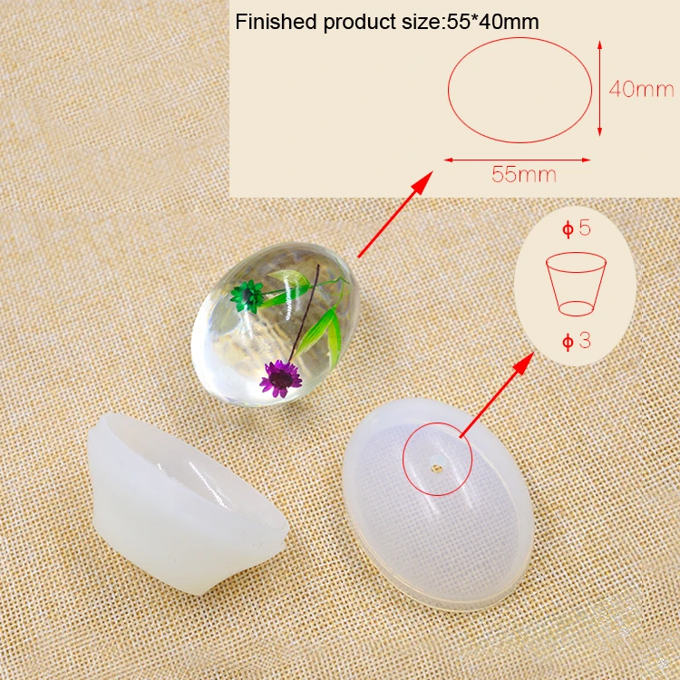 1PC Egg Mold Shaped Liquid Silicon UV Resin Mold for Making Jewerly Earrings Hair Accessories Jewelry Tools