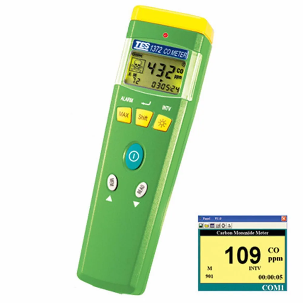 TES-1372R Digital CO Meter/ Carbon Monoxide Meter / Portable CO Gas Detector 0-999 ppm