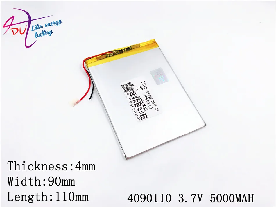 بطارية ليثيوم أيون عالمية للكمبيوتر اللوحي ، سعة البطارية 4090110 ، 3.7 فولت ، 5000 مللي أمبير ، 7 بوصة ، 8 بوصة ، 9 بوصة