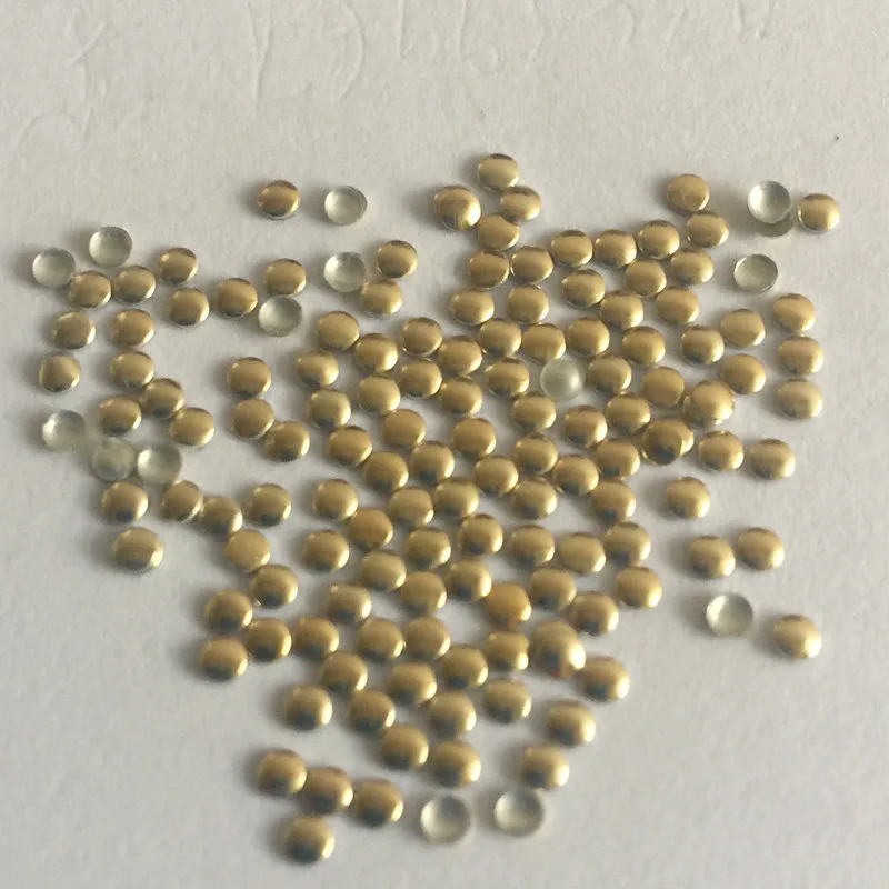 1000pcs/lot New 2*2mm Gold Round FlatbackRound Metal Studs Iron-on hotfix rhinestuds heat transfer For T shirt,Garment Use