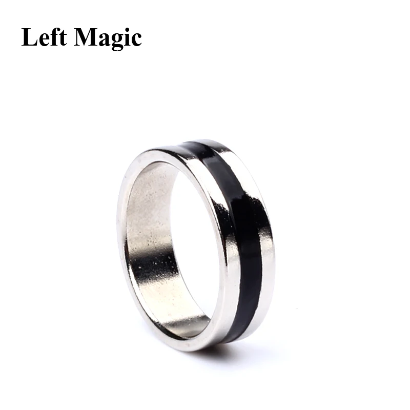 Black Circle Pk Ring Magic Tricks Strong Magnetic Magnet Ring Coin Finger Decoration 18/19/20/21mm Size Magic Ring Props Tools