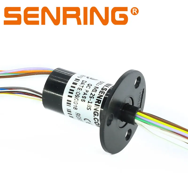 

Conductive Slip Ring 6/12/18/24 Wires 1.5A Outer Diameter 12.5mm Low Current Slip Ring Spare Part Type A Flange