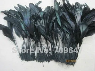 Black Feathers,200pcs/Lot 12-20cm Black Stripped Coque Feathers Black Masquerade Chicken Feathers Cocktail Hat Feathers