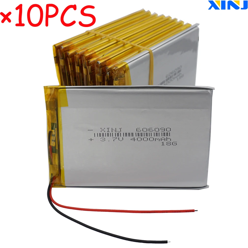 

10pcs 3.7V 4000 mAh Li-Polymer Li Lithium Lipo Battery 606090 For PSP PDA MID Power Bank Tablet PC Bateria Portatil Para Celular