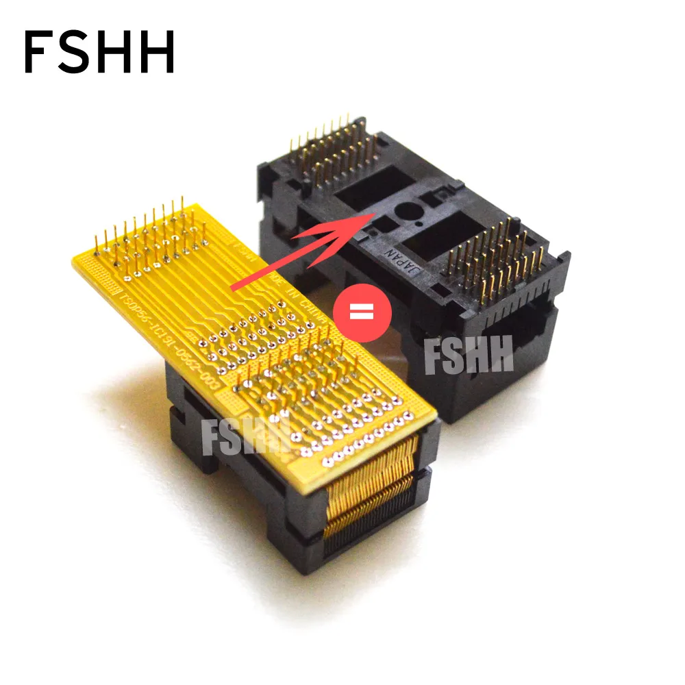 TSOP56 اختبار المقبس فلاش TSOP56 محول الملعب = 0.5 مللي متر مع IC191-0562-003