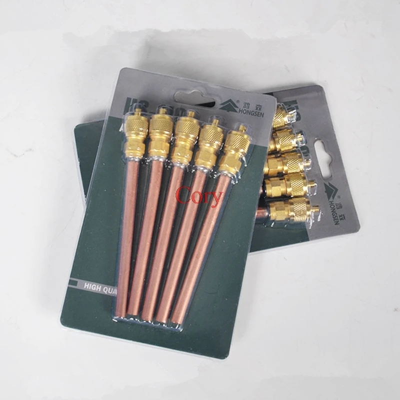 5pcs/set Refrigerator air-conditioner copper check valve Fluorine mouth in refrigerator Needle valve Cooling/filling accessories