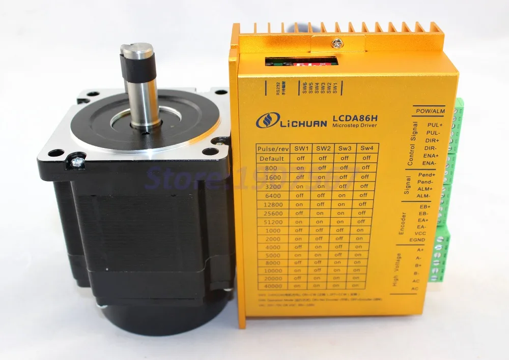 Imagem -03 - Lichuan-servomotor Nema 34 Motor de Passo com Loop Fechado nm Híbrido Nema34 Kit Cnc Driver de Loop Fechado Lcda86h 6a de Fábrica