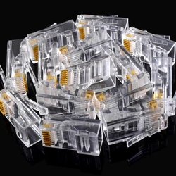 25Pcs Gold plated RJ45 Net Network Modular Plug Cat5 CAT5e Connector New Whosale&Dropship