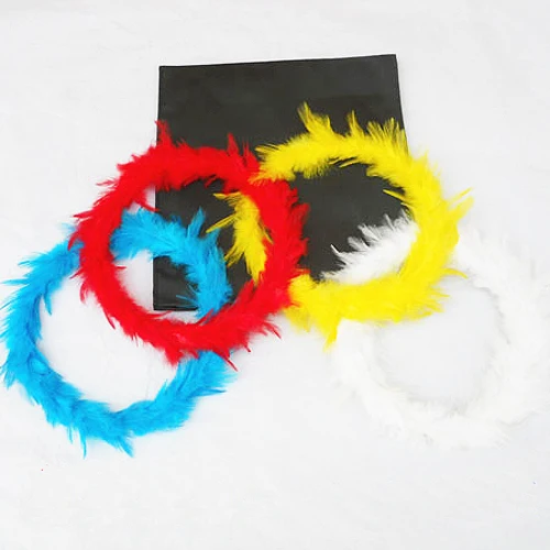 Color Changing Feather Circle Magic Tricks Full set with Scarves Close Up Gimmick Props Illusion Mentalism Comedy